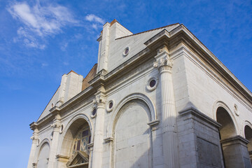Fototapeta na wymiar Malatestiano Temple (Malatesta Temple) - unfinished cathedral church named for St Francis in Rimini, Italy