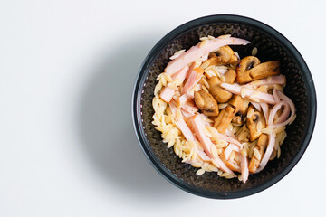 takeaway poke cooking process