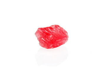 macro mineral stone spinel on a white background