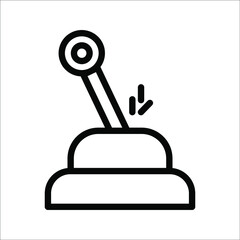 Lever icon vector isolated on white background, Lever transparent sign , sign and symbols in thin linear outline style