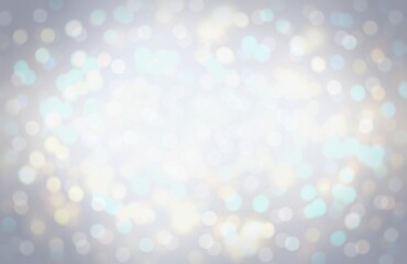 Bokeh toned blue yellow colors pattern on grey background. Winter holidays halftone trendy style decoration.