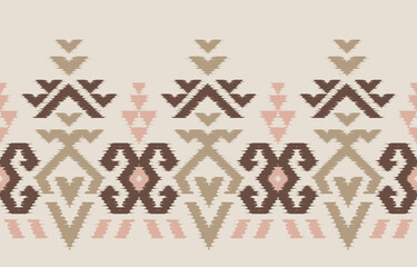 Beautiful Motif Uzbek ikat art. Seamless Moroccan pattern in tribal, folk embroidery, Uzbek pattern style. Peruvian geometric art ornament print.slubby textured design for carpet, fabric