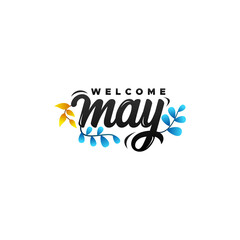 Hello May Vector Design Template