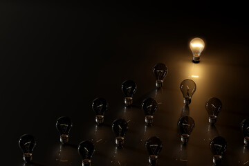 One bright bulb leading a pack of dim ones in the dark