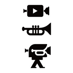 video and music unique logo