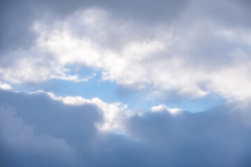 Naklejka na ściany i meble White cloud on blue sky in sunny day