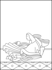 線画百人一首 No.065
