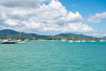 Landscape of Phuket sea beach on Thailand.