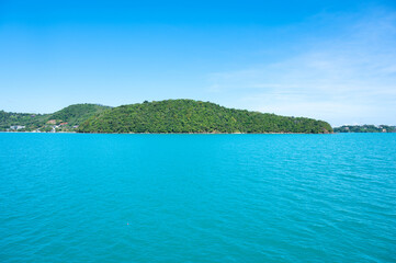 Landscape of Phuket sea beach on Thailand.