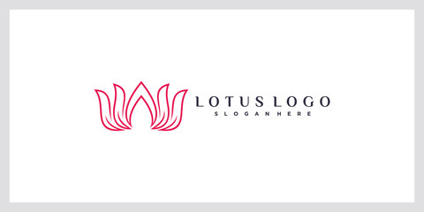 Lotus logo design with creative concept