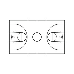 Basketball Court icon. vector illustration