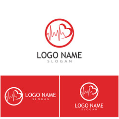 Pulse line ilustration vector template