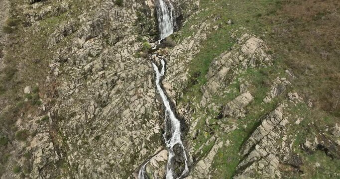 Large waterfall in the middle of Valle del Jerte, Spain
