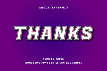 Thanks editable text effect