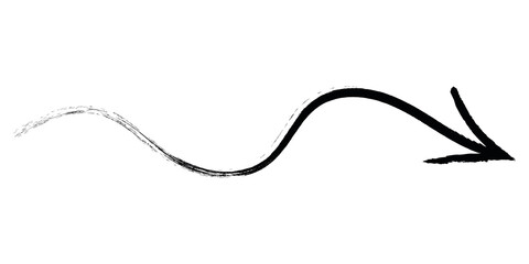 brush painted arrow icon on white background - vector illustration