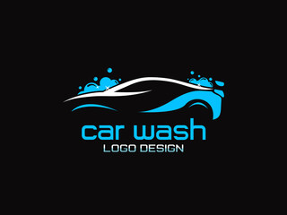 Car wash logo vector illustration, Automotive Cleaning logo template.