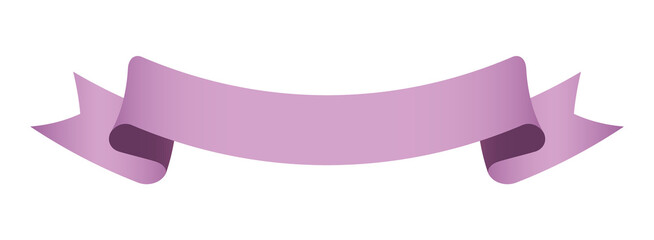 vector design element - purple colored vintage ribbon banner label on white background