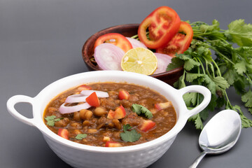 Punjabi Chhole Also Known As Chhola Masala Sabji Amritsari Chole Sabzi Masaledar Chana Chola Or Chickpeas Veg Curry Is Made Of Chick Peas Onion Tomato Gravy And Masala Spices