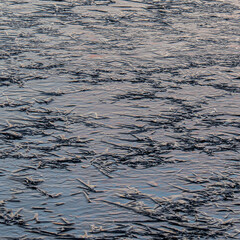 reflection in water with freezing surface