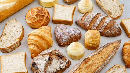 さまざまな種類のパン