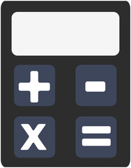 Obraz premium black calculator sign icon on white