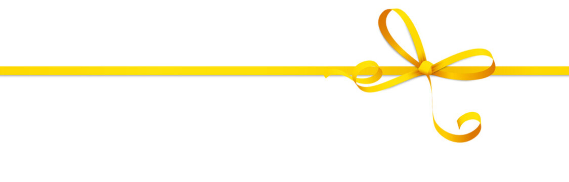 yellow colored ribbon bow