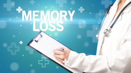 doctor writes notes on the clipboard