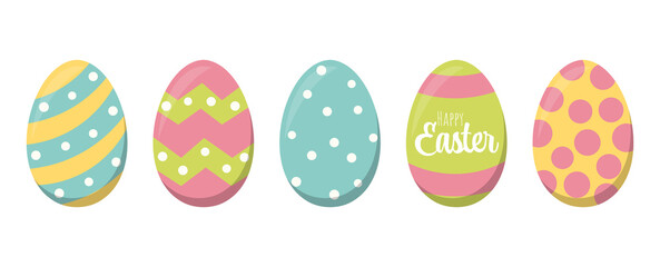painted easter eggs with greetings