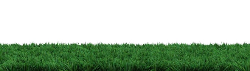 Fototapeta premium panoramic banner with grass on white background