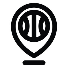 Obraz premium the location icon for basketball match or any sport