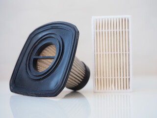 two dirty filter wacuum cleaner