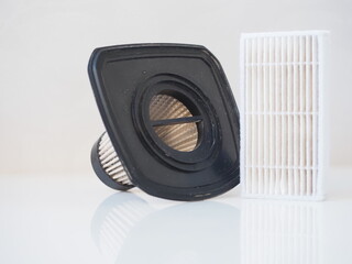 two dirty filter wacuum cleaner