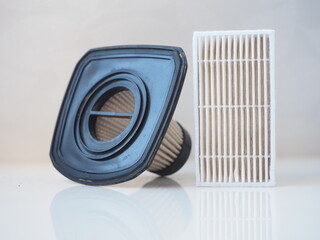 two dirty filter wacuum cleaner