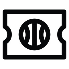 the ticket icon for basketball match or any sport
