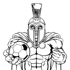 Trojan Spartan Soccer Football Sports Mascot
