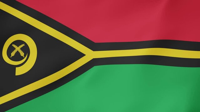 Bandera animada, Vanuatu. 4K