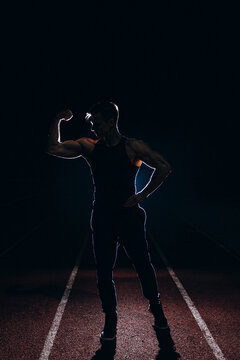ukrainian jock powerlifter sportsman street playground runner 