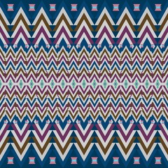 Ikat geometric folklore ornament. Tribal ethnic texture. Seamless striped pattern in Aztec style. Figure tribal embroidery. Indian, Scandinavian, Gyp sy, Mexican, folk pattern.ikat pattern. 
