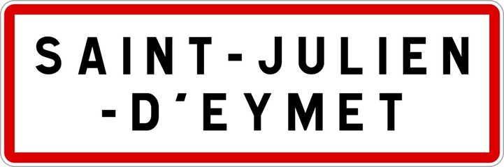 Panneau entrée ville agglomération Saint-Julien-d'Eymet / Town entrance sign Saint-Julien-d'Eymet