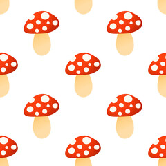 cartoon mushroom pattern