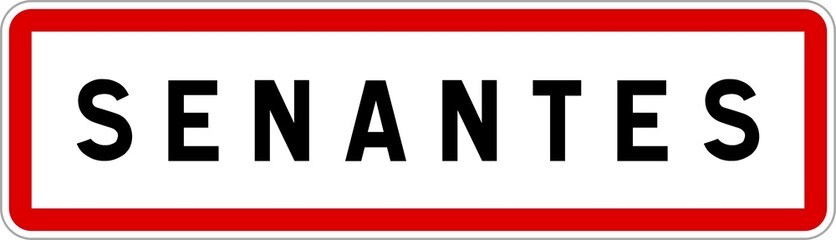 Panneau entrée ville agglomération Senantes / Town entrance sign Senantes