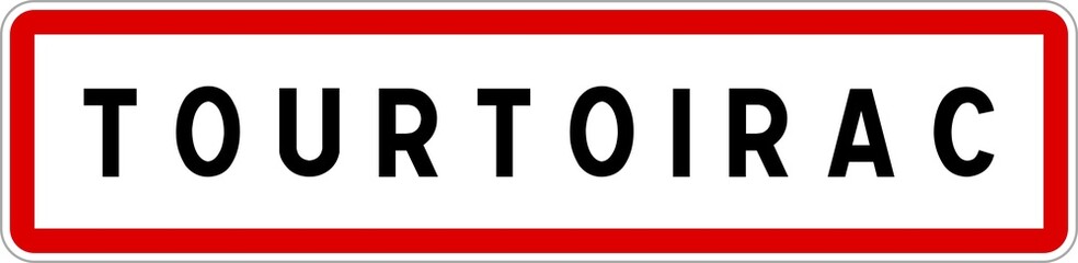 Panneau entr&eacute;e ville agglom&eacute;ration Tourtoirac / Town entrance sign Tourtoirac