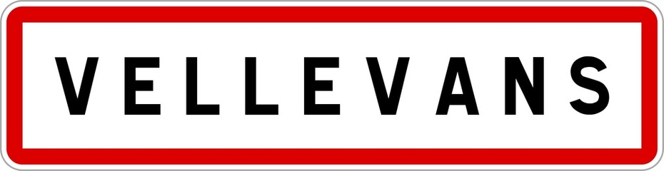 Panneau entrée ville agglomération Vellevans / Town entrance sign Vellevans