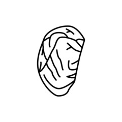 Ribeye beef steak color line icon. Cutting meat.