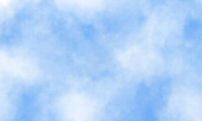 Watercolor illustration cloudy art abstract blue color texture background, clouds and sky pattern. Watercolor paper background. Abstract Painted Illustration. Brush stroked painting.	
