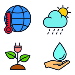 ecology set icon symbol template for graphic and web design collection logo vector illustration
