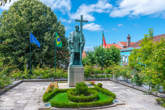 Monument to Pedro Alvares Cabral in Belmonte, Portugal