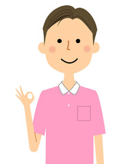 介護スタッフ　ホームペルパー　OKサイン