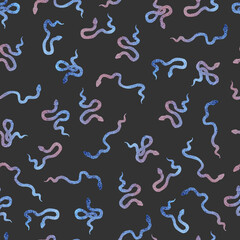 snakes bicolor gradient seamless pattern