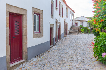 Narrow street in the old town of Marialva, Portugal